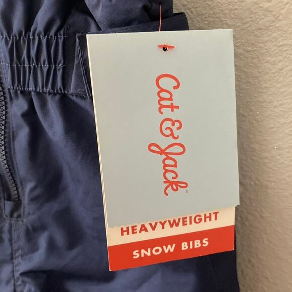 Cat & Jack NEW Heavyweight Snow Bibs - Navy Blue - 18M - Picture 3 of 9